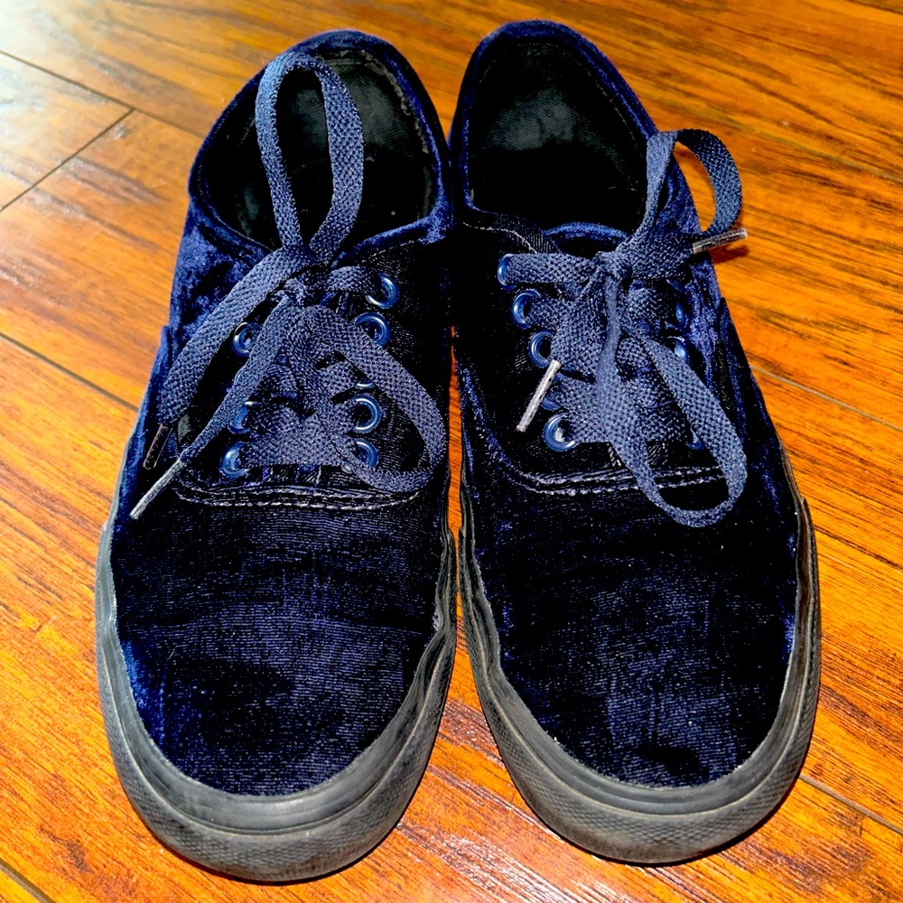 Blue Velvet Vans